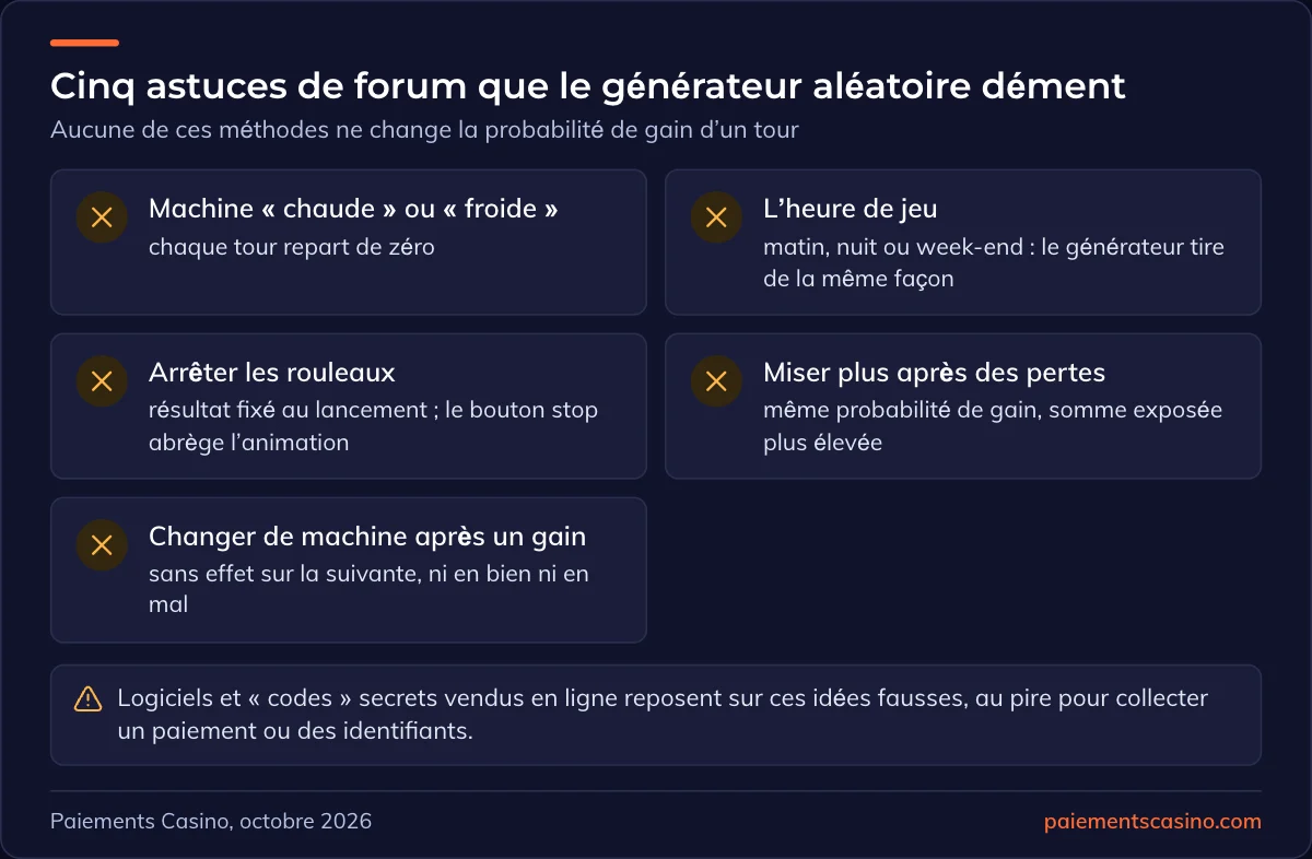 idées reçues sur les machines à sous