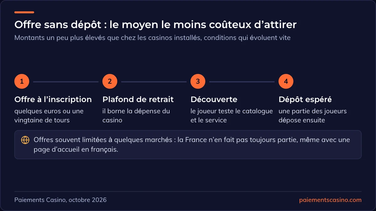pourquoi les nouveaux casinos offrent un bonus sans dépôt