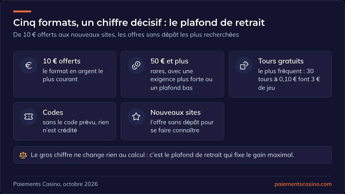 formats de bonus casino sans dépôt les plus recherchés