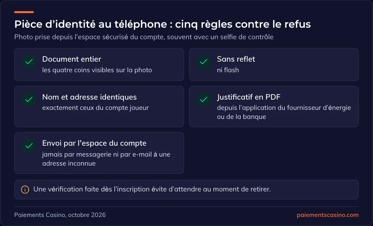 conseils pour envoyer sa pièce d’identité depuis un téléphone