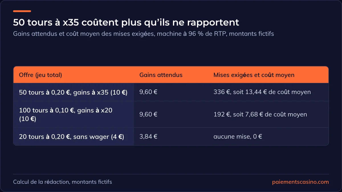 calculer la valeur réelle des free spins