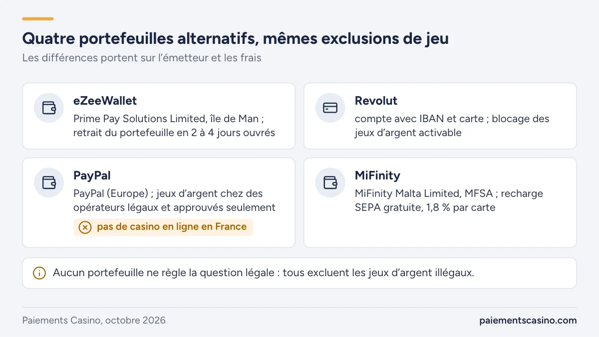 alternatives à MuchBetter pour payer au casino