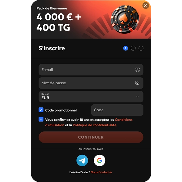 Fonctionnalités et inscription sur GXBET Casino
