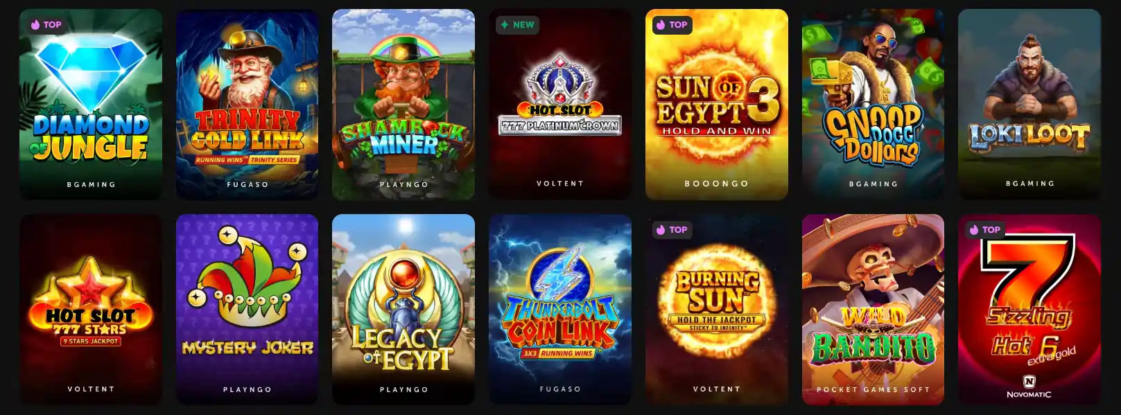 Vue d’ensemble de toutes les machines à sous sur GXBET Casino