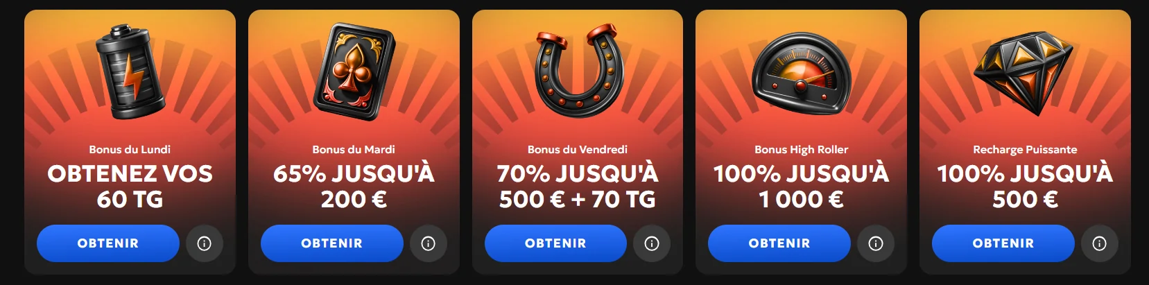 Promotions régulières et bonus disponibles sur GXBET Casino