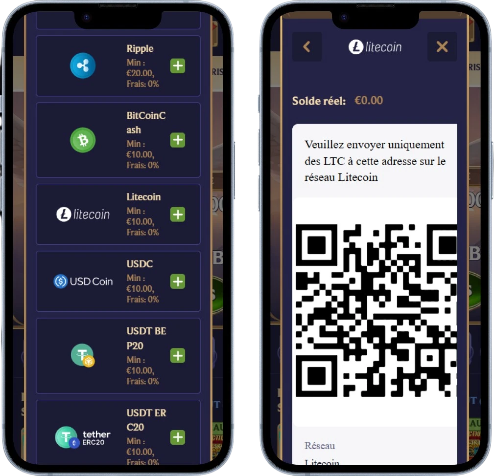 Litecoin sur mobile – interface LTC pour paiements instantanés casinos en ligne