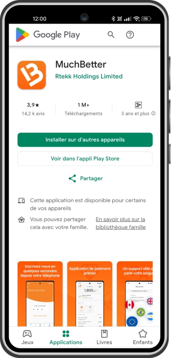 Application mobile MuchBetter pour les paiements de casino en ligne