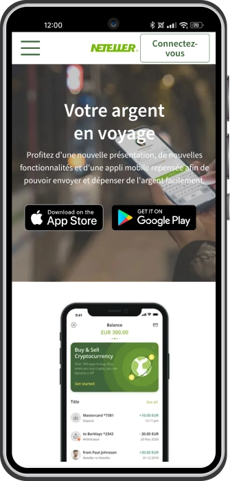 Application mobile Neteller pour les paiements de casino